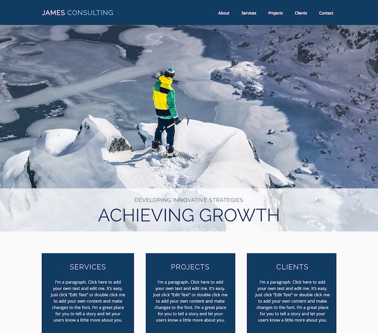 HTML 5 web site template